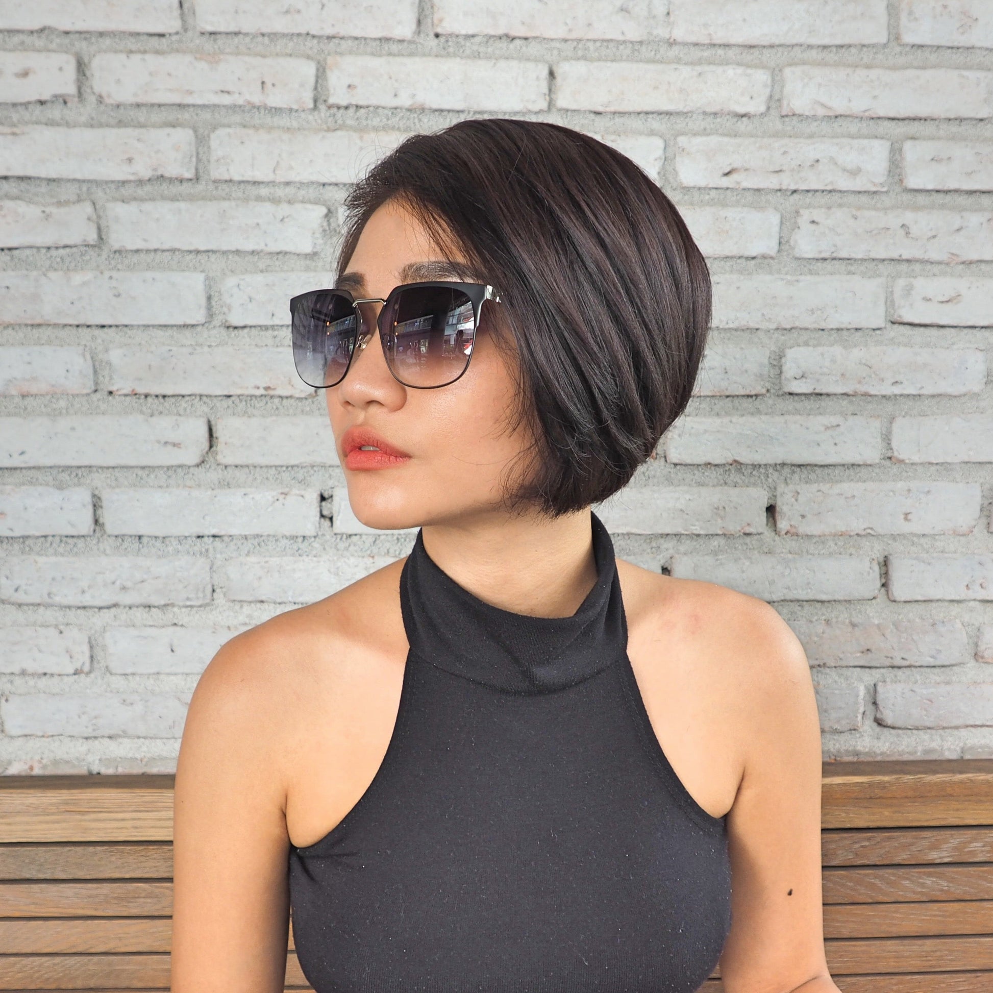 Cat Eye Black sunglasses - KEIKEI COLLECTIONS