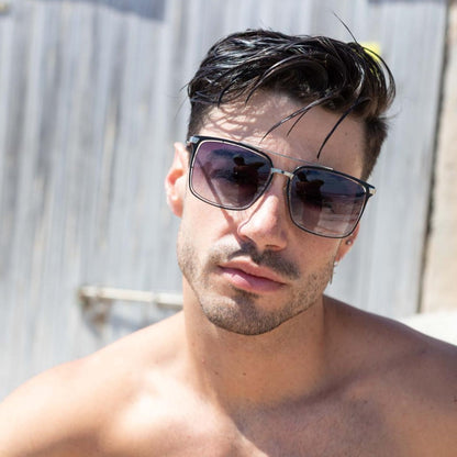 McQueen Silver Black sunglasses - KEIKEI COLLECTIONS